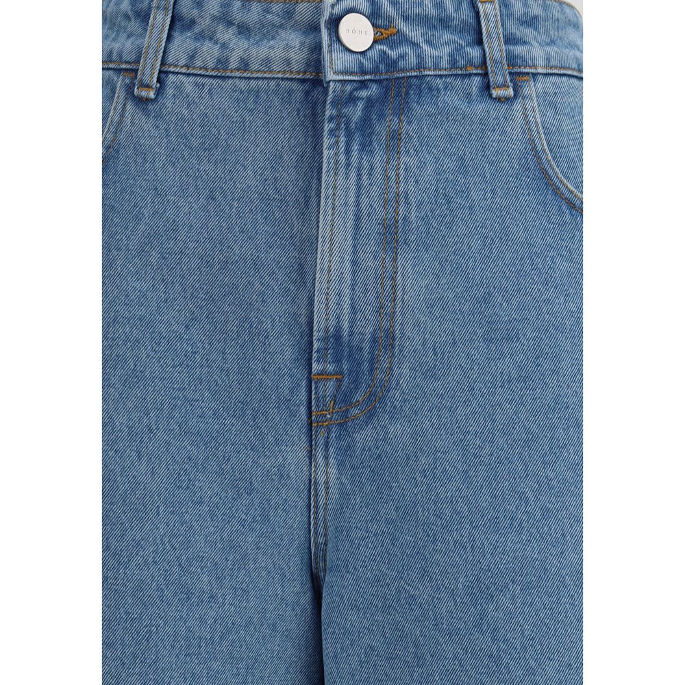 Rohe Blue Cotton Relaxed Fit Jeans Copy