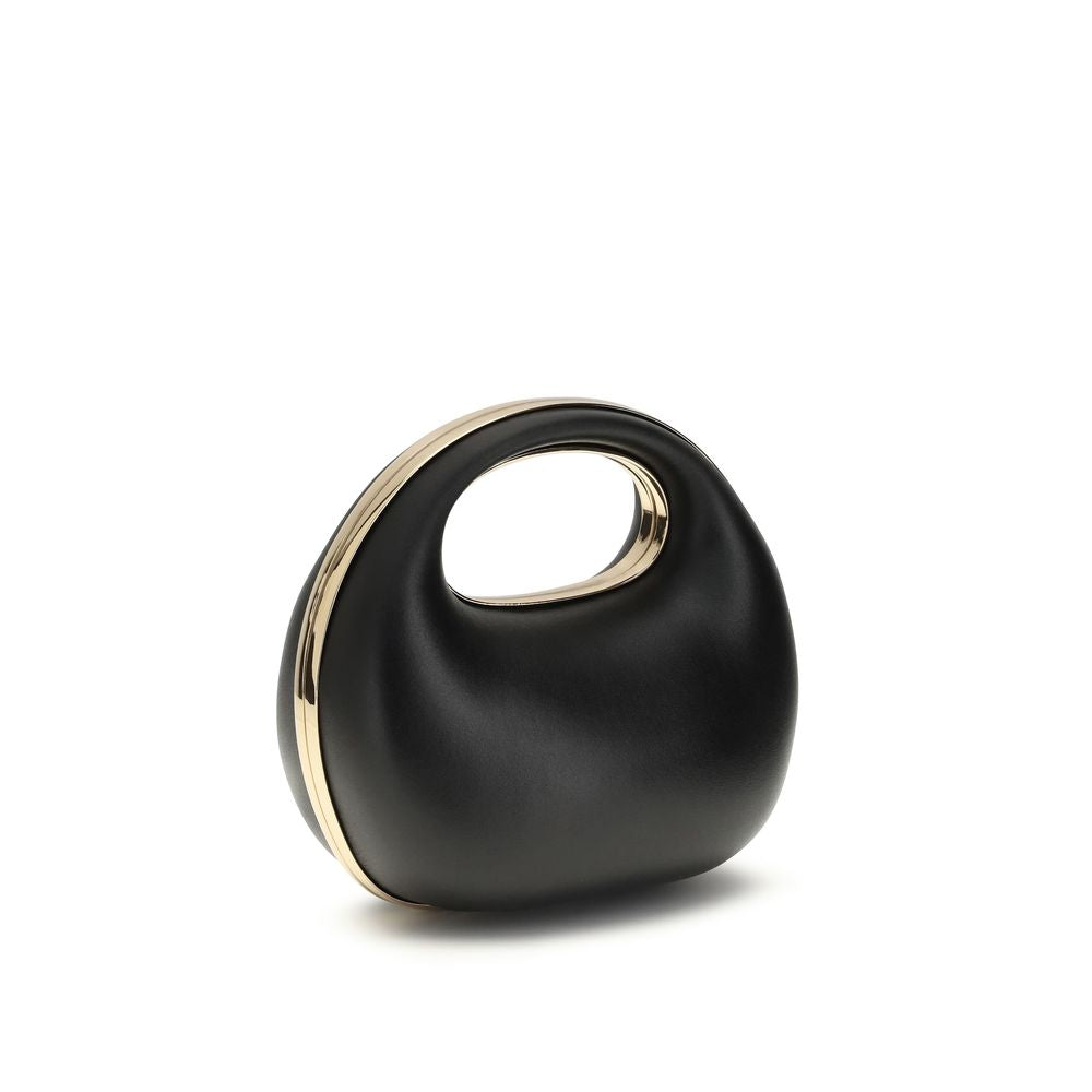 Sacai Black Calf Leather Bos Taurus Handbag