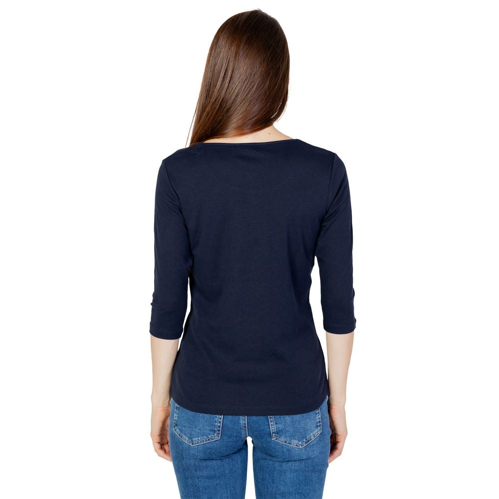 Street One Blue Cotton Long Sleeve T-Shirt