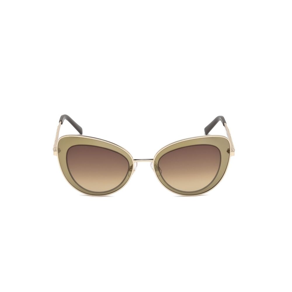 Swarovski Brown Metal Sunglasses