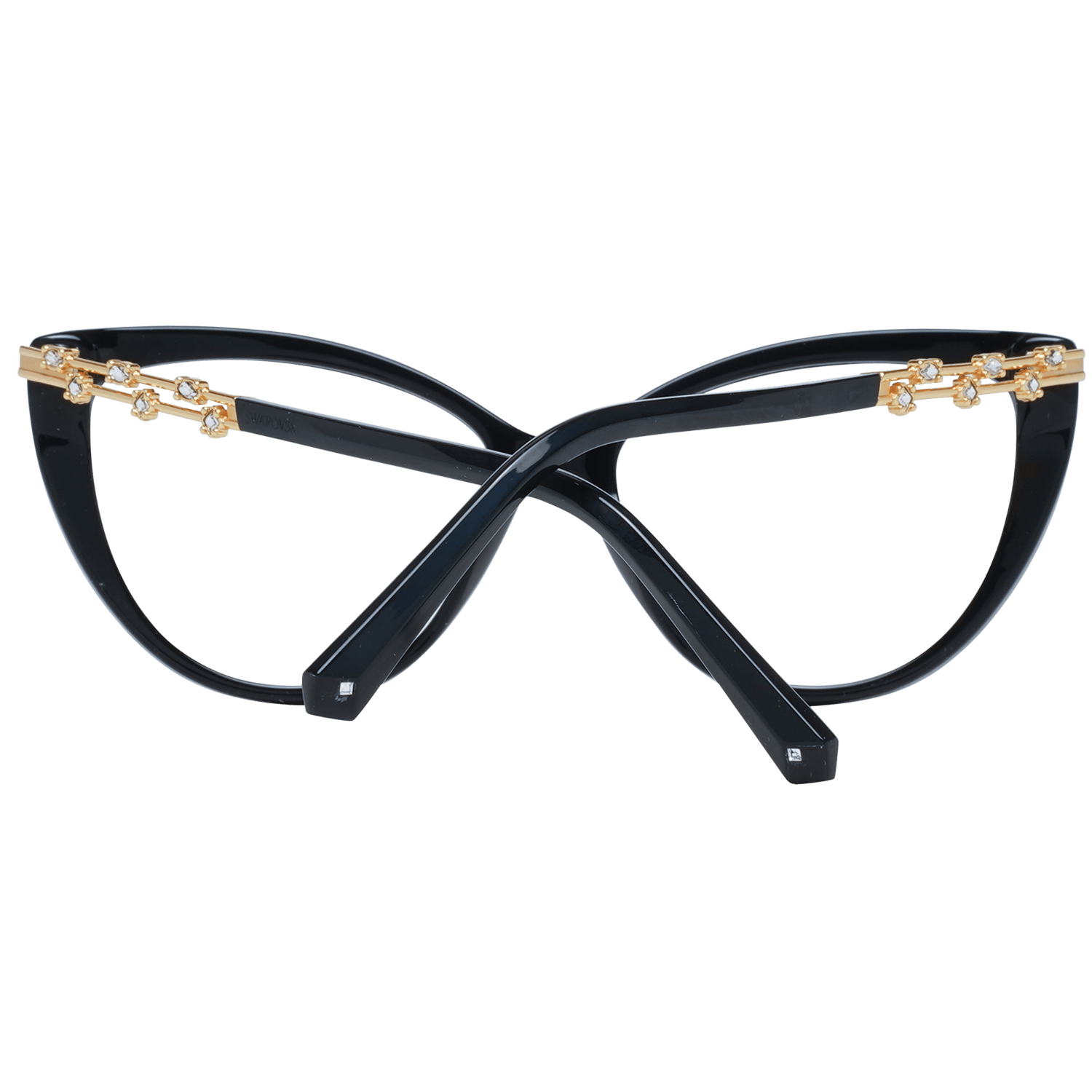 Swarovski Elegant Black Cat Eye Designer Eyeglasses