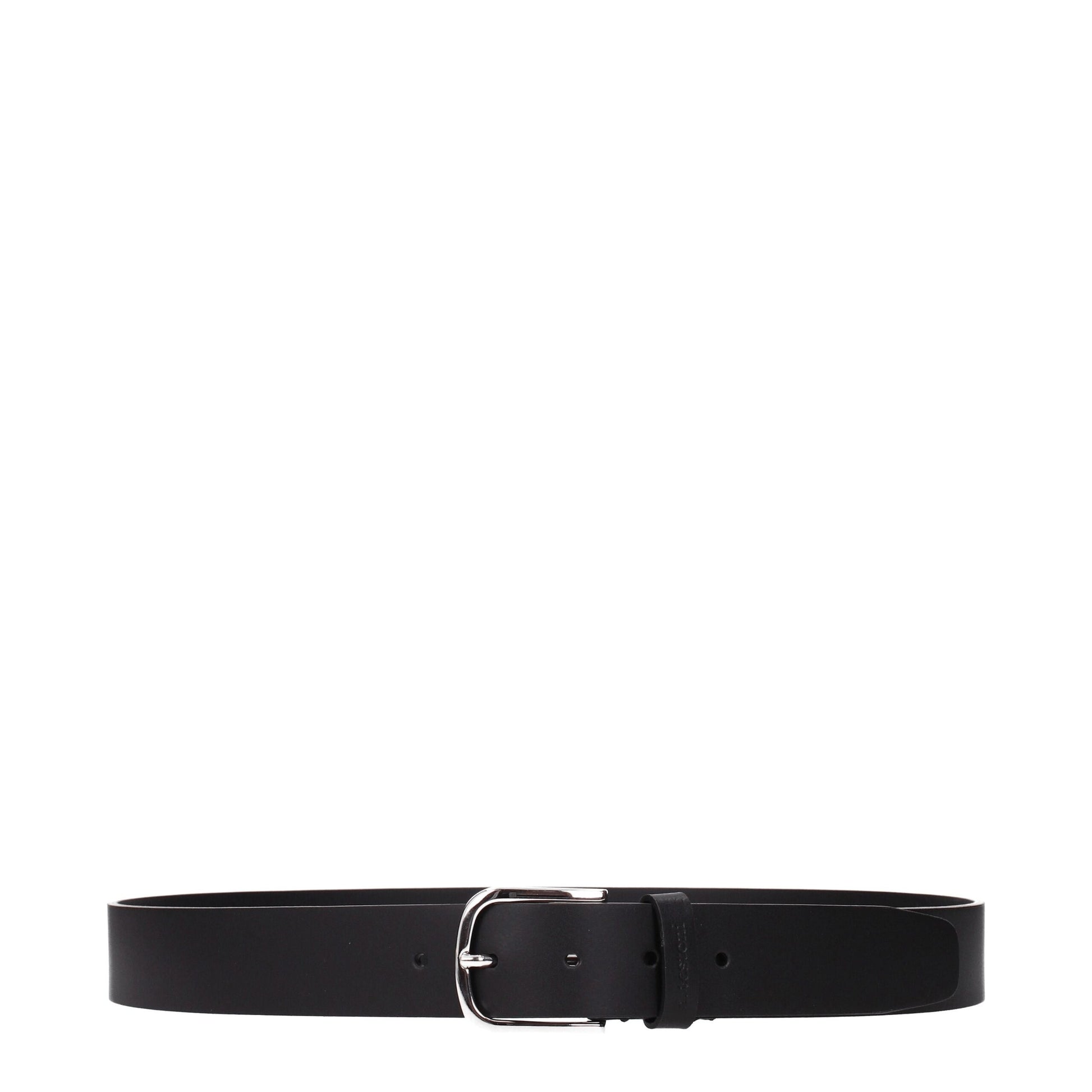 Testoni Black Leather Regular Belts