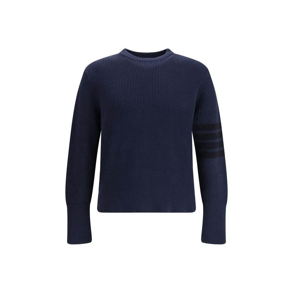 Thom Browne Blue Cotton Sweatshirt