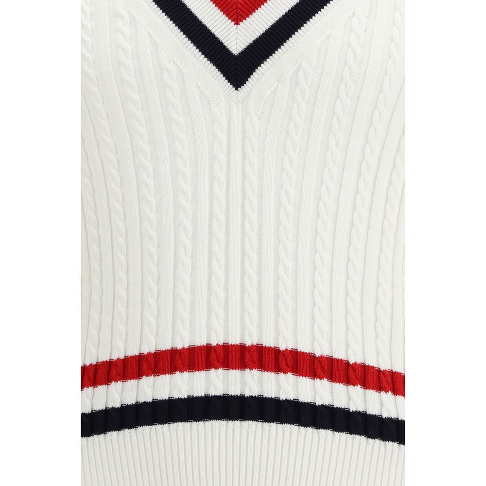 Thom Browne White Cotton Sweater