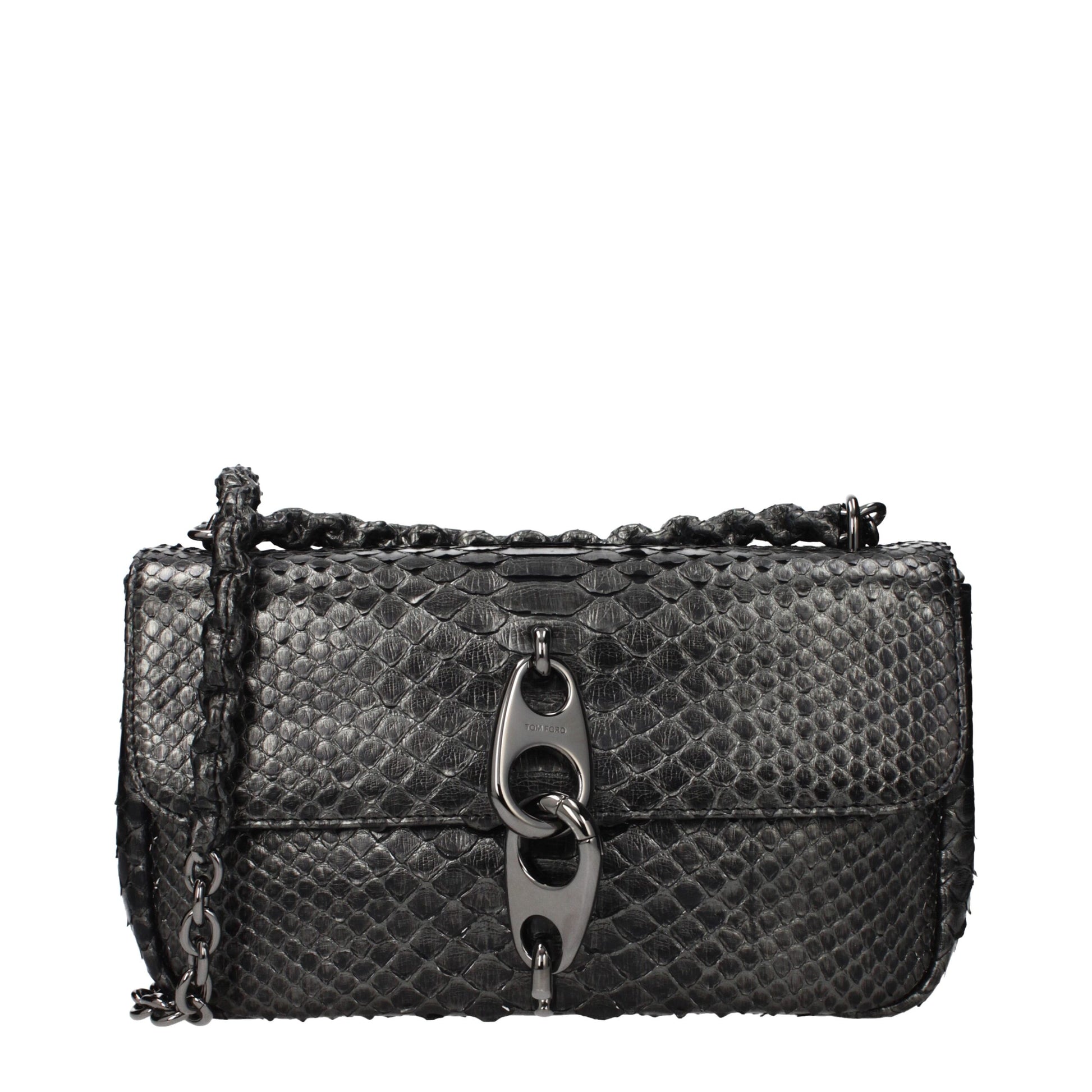 Tom Ford Gray Skin Shoulder Bag