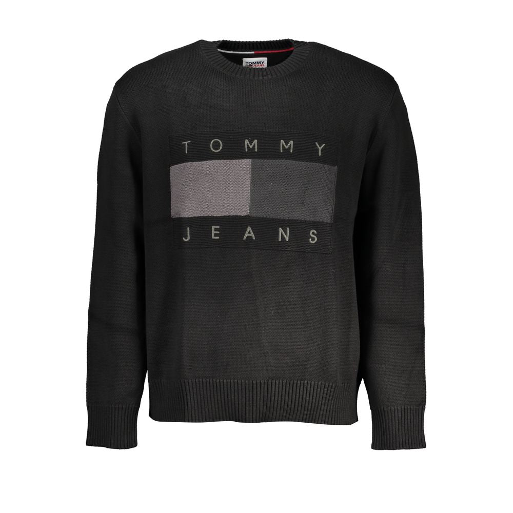 Tommy Hilfiger Black Cotton Men Sweater