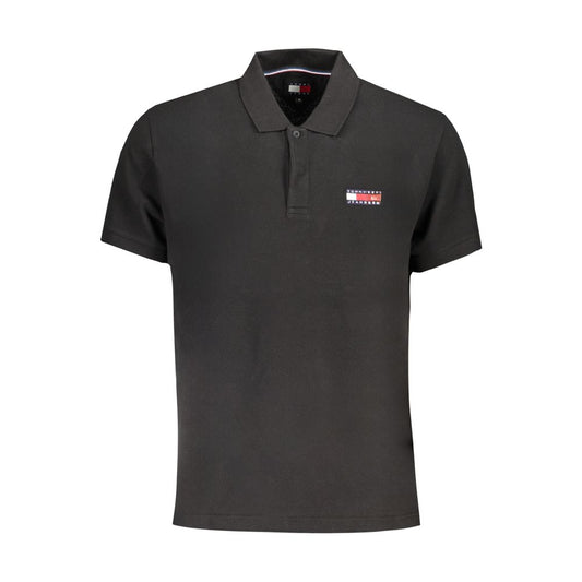 Tommy Hilfiger Black Cotton Polo Shirt