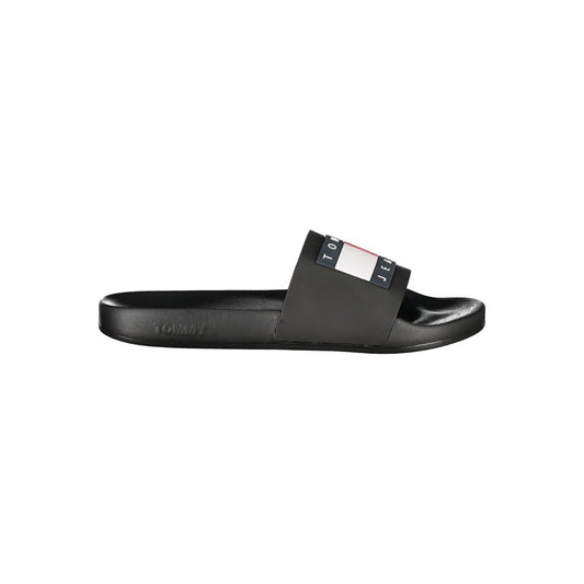 Tommy Hilfiger Black Polyurethane Men Slipper