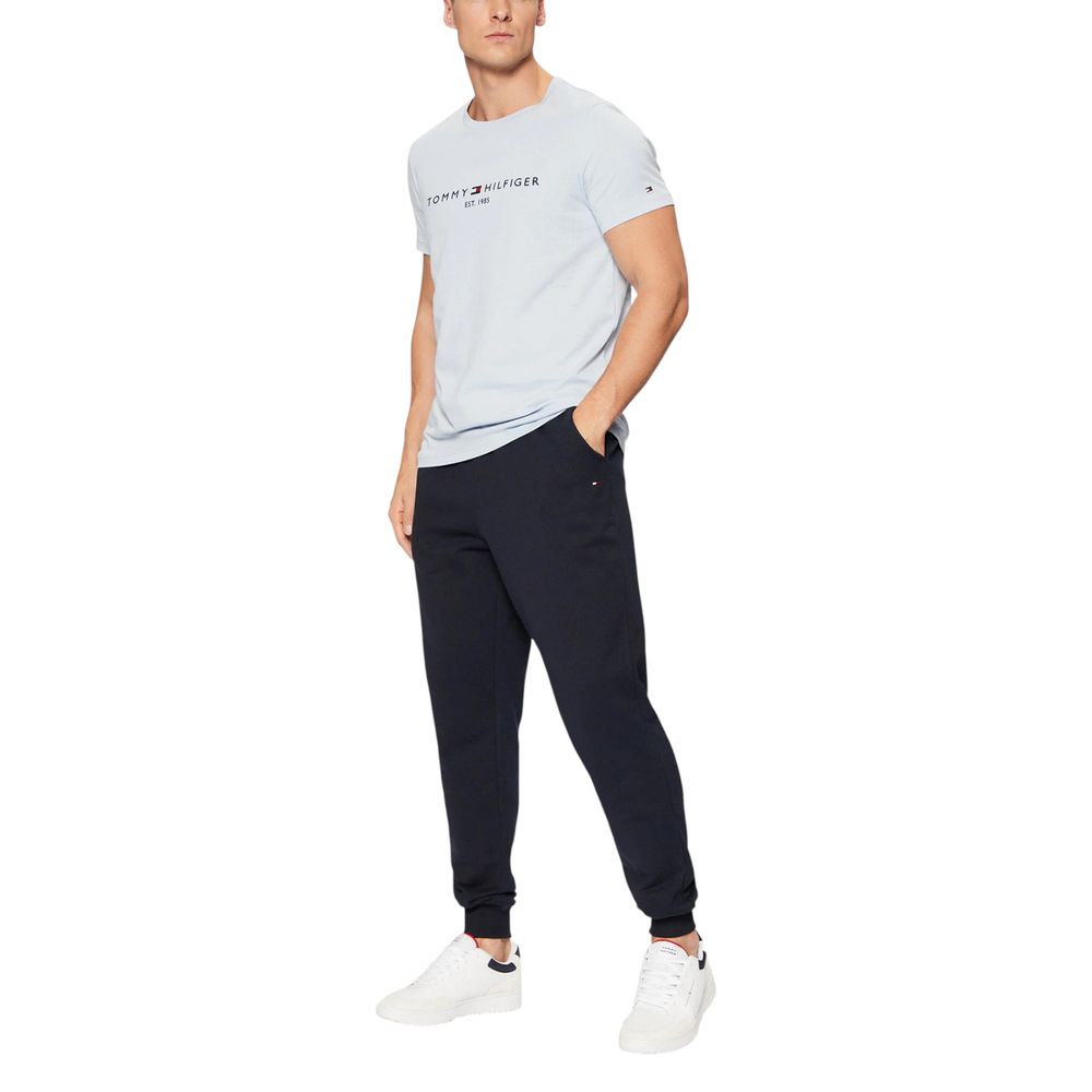 Tommy Hilfiger Blue Cotton Joggers Workout Pants