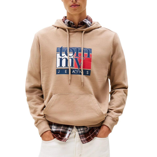 Tommy Hilfiger Jeans Beige Recycled Cotton Hoodie