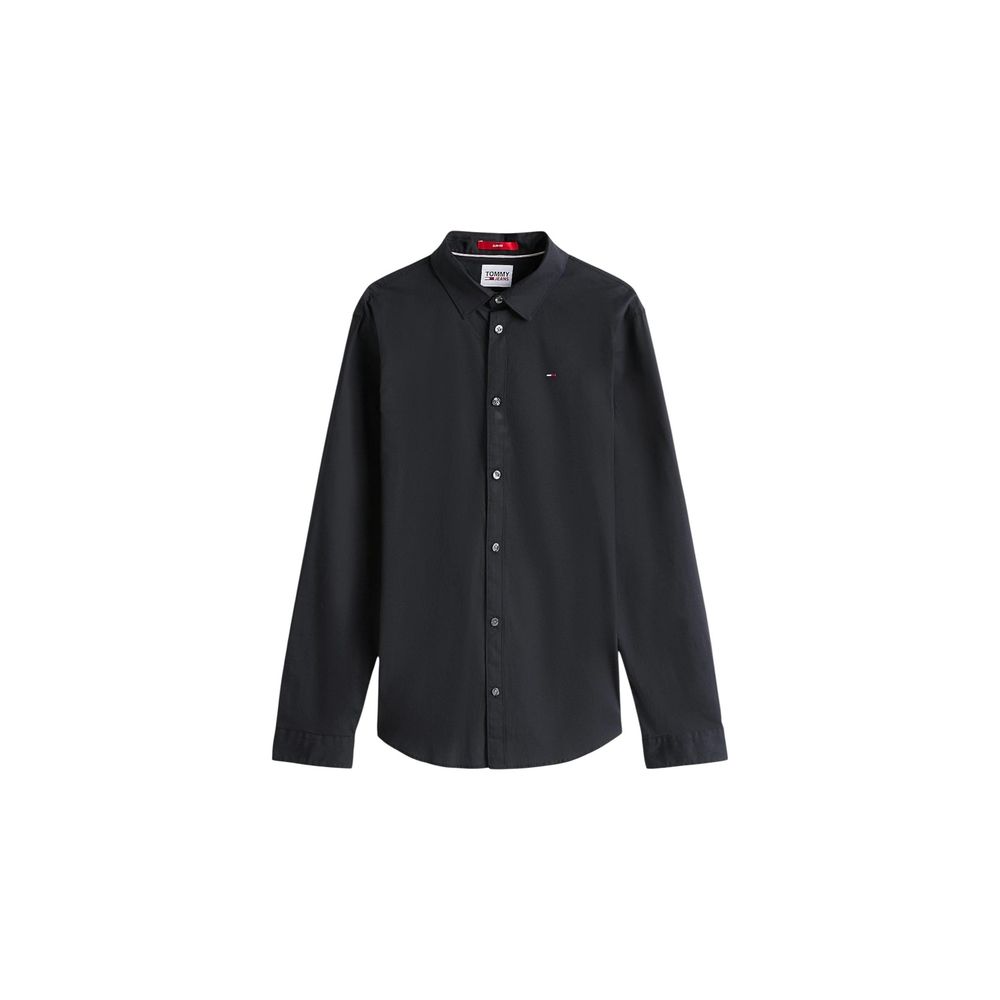 Tommy Hilfiger Jeans Black Cotton Dress Shirt