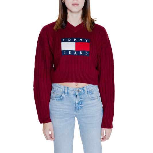 Tommy Hilfiger Jeans Bordeaux Recycled Polyester Sweater