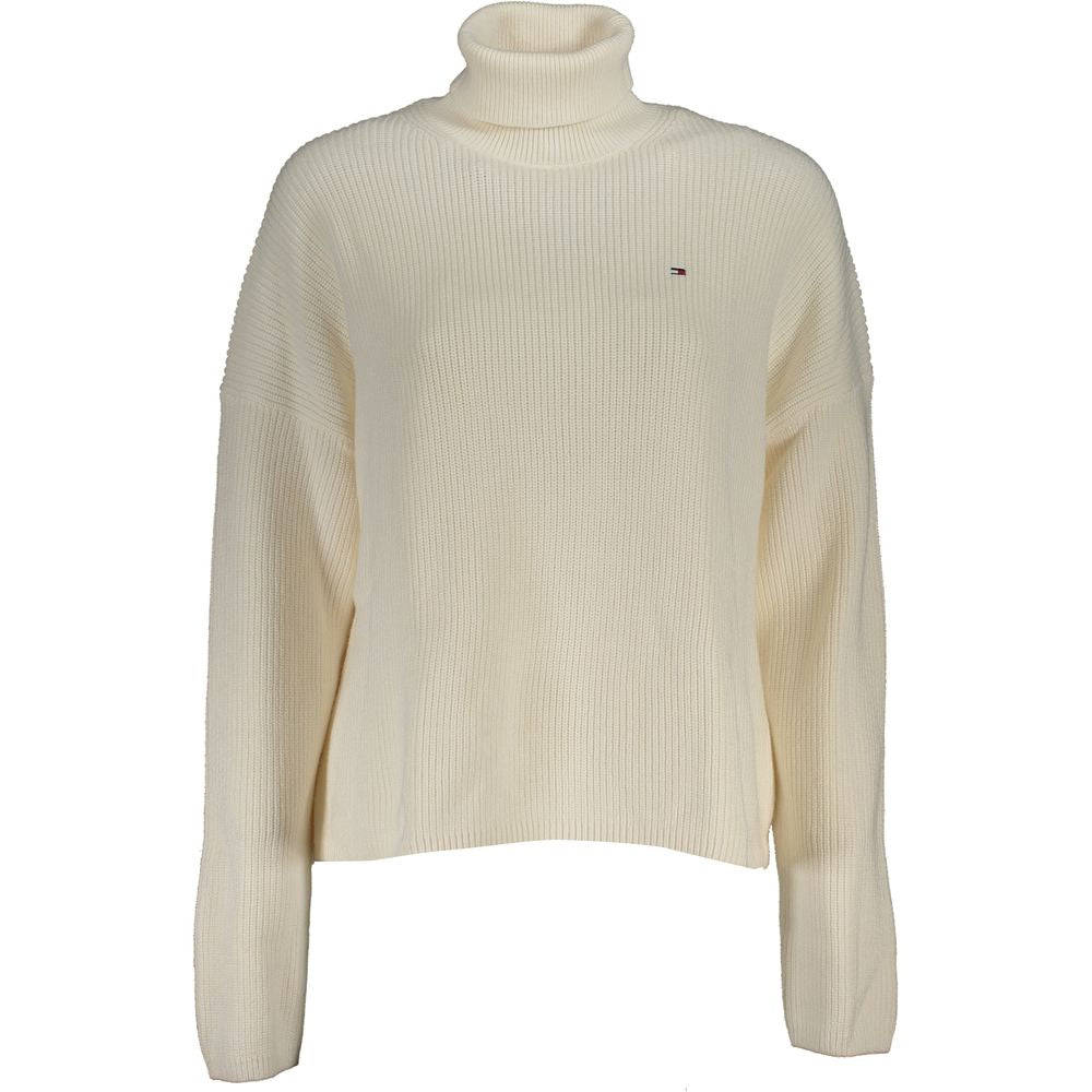 Tommy Hilfiger White Cotton Women Sweater