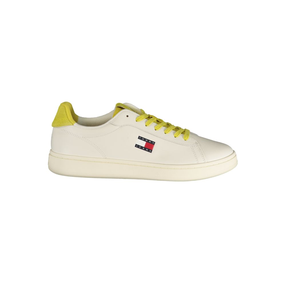 Tommy Hilfiger White Polyurethane Men's Sneaker