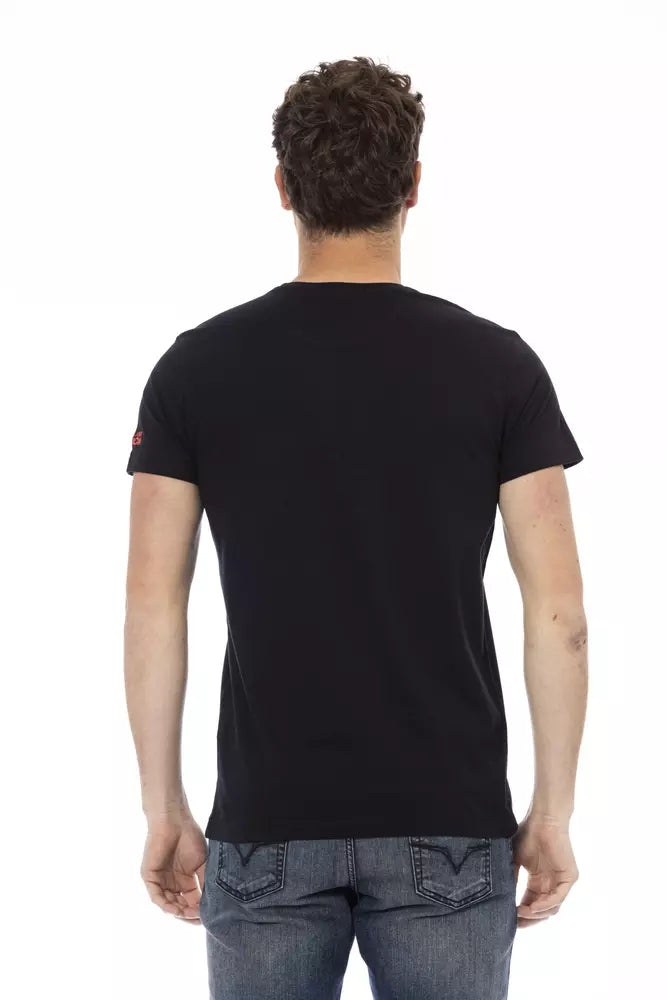 Trussardi Action "Black Cotton Men T-Shirt"