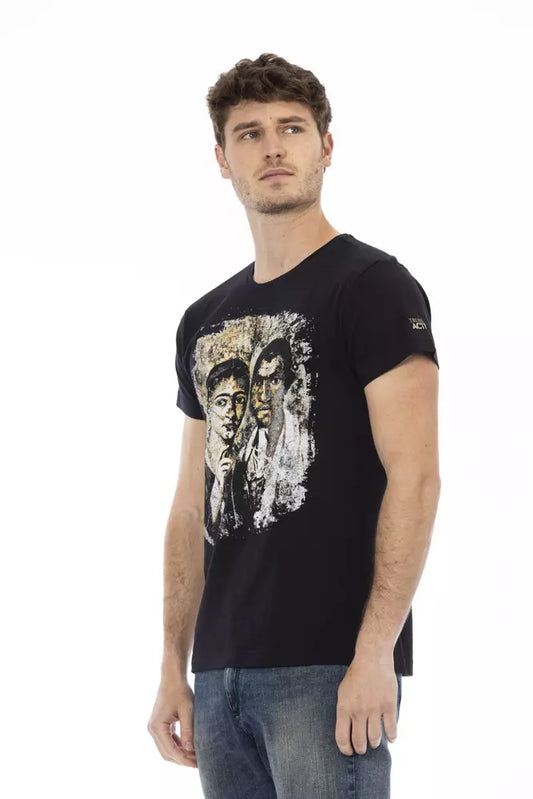 Trussardi Action Black Cotton Men T-Shirt