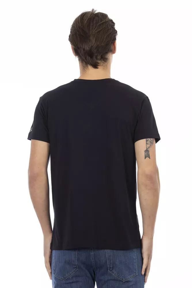 Trussardi Action Black Cotton Mens TShirt