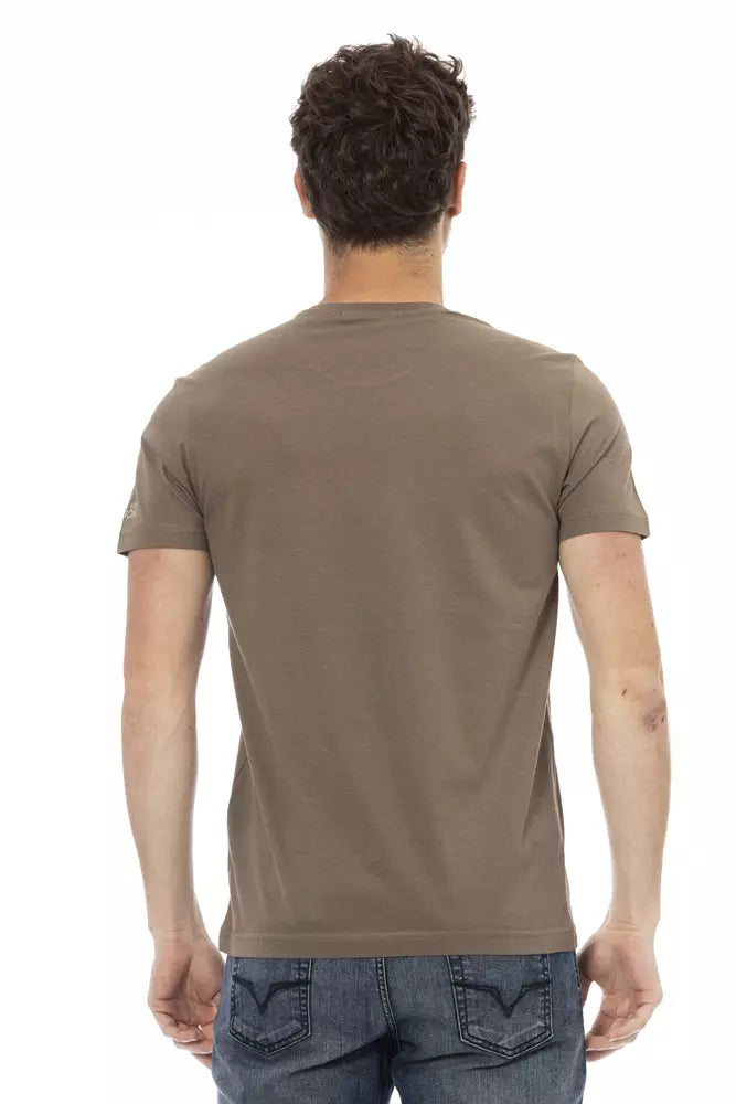 Trussardi Action Brown Cotton Men T-Shirt