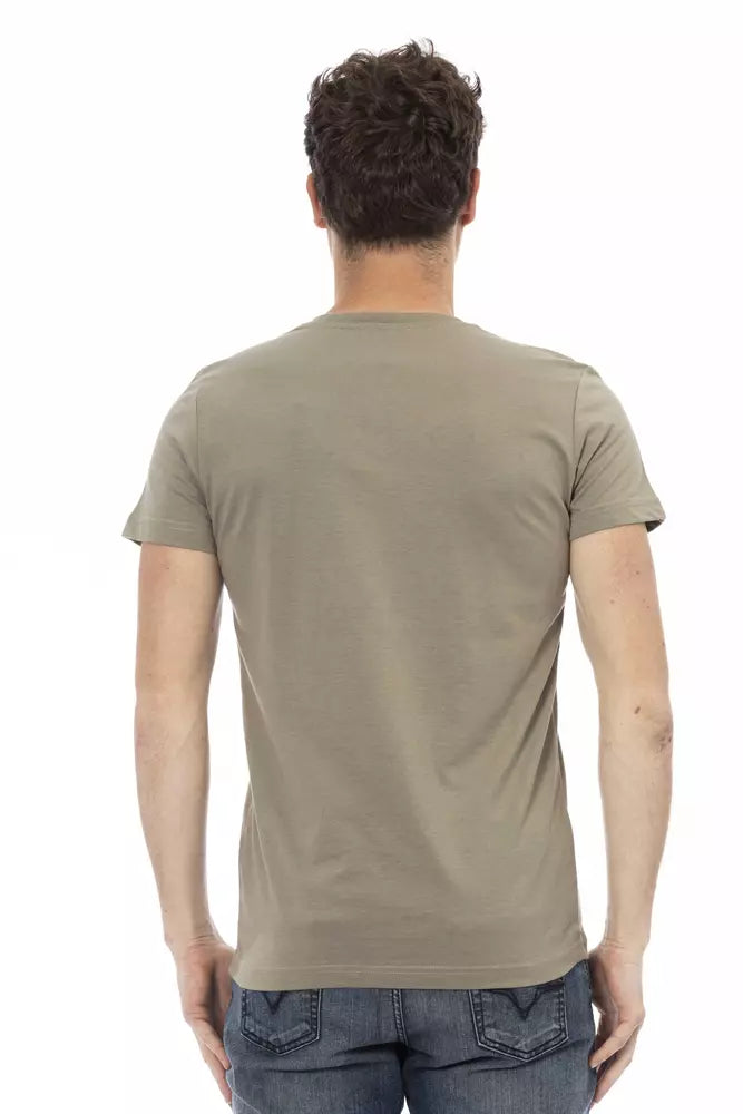 Trussardi Action Brown Cotton Men T-Shirt