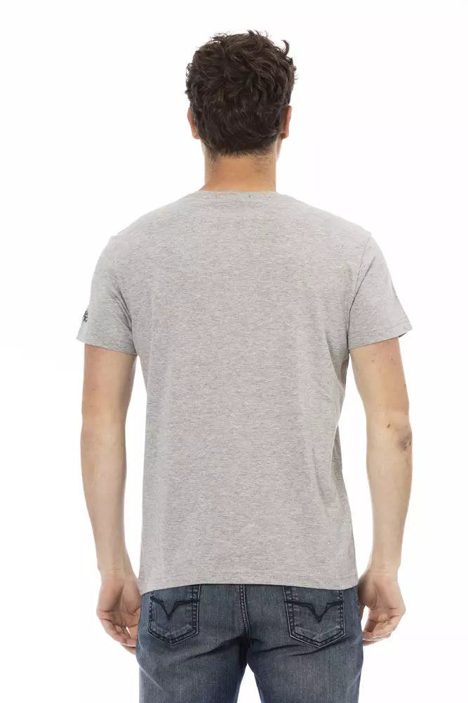 Trussardi Action Gray Cotton Men T-Shirt