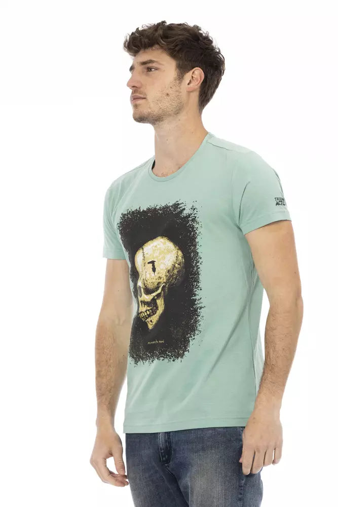 Trussardi Action Green Cotton Men T-Shirt