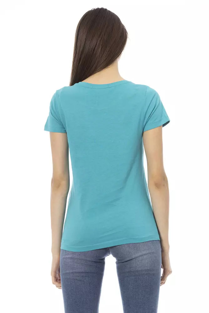 Trussardi Action Light Blue Cotton Women Top