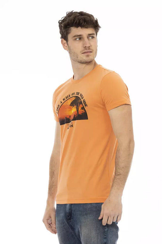 Trussardi Action Orange Cotton Men TShirt