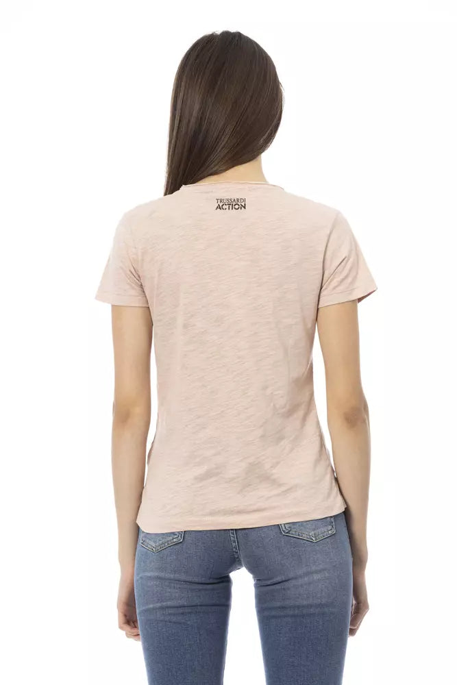Trussardi Action Pink Cotton Women T-Shirt