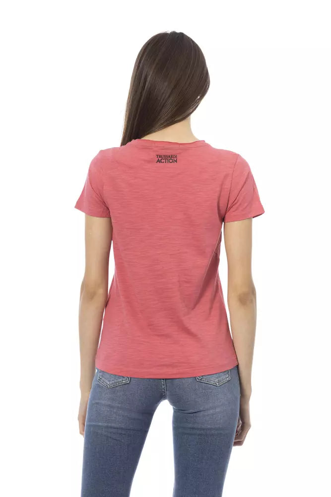 Trussardi Action Pink Cotton Women T-Shirt