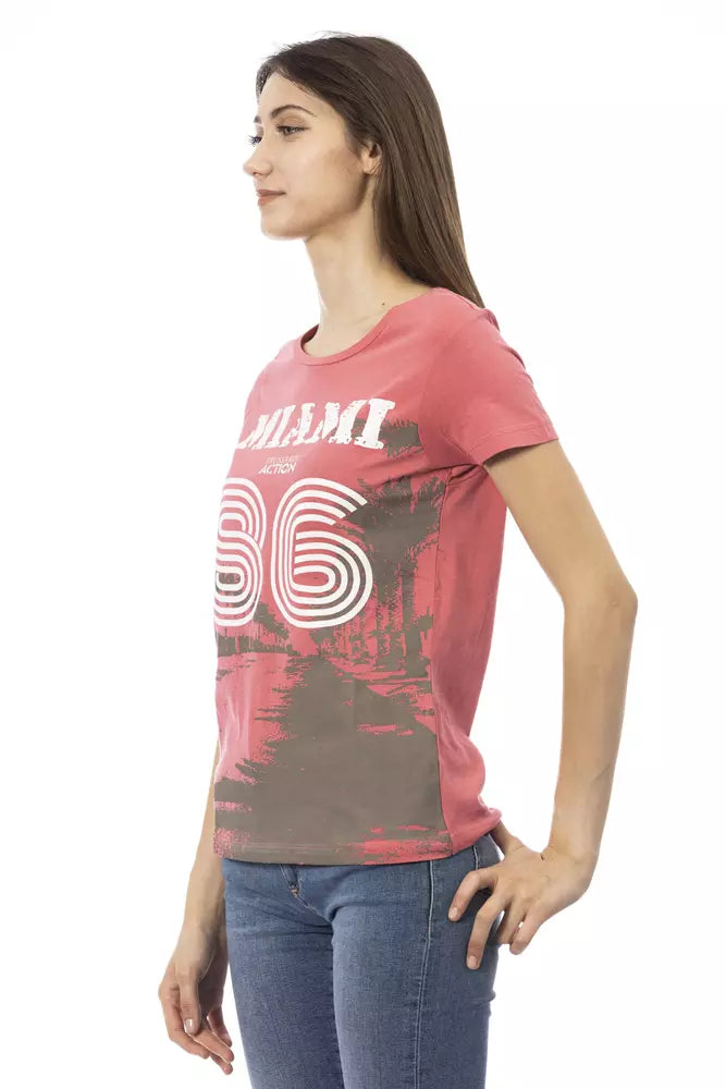 Trussardi Action Pink Cotton Women T-Shirt
