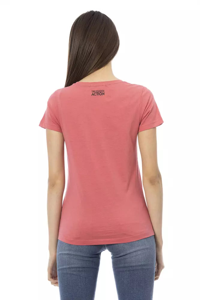Trussardi Action Pink Cotton Women T-Shirt
