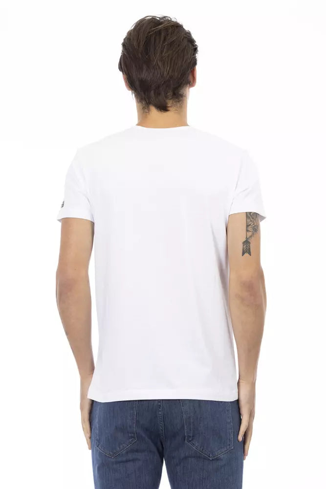 Trussardi Action White Cotton Men T-Shirt