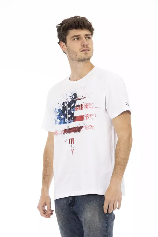 Trussardi Action White Cotton Men T-Shirt