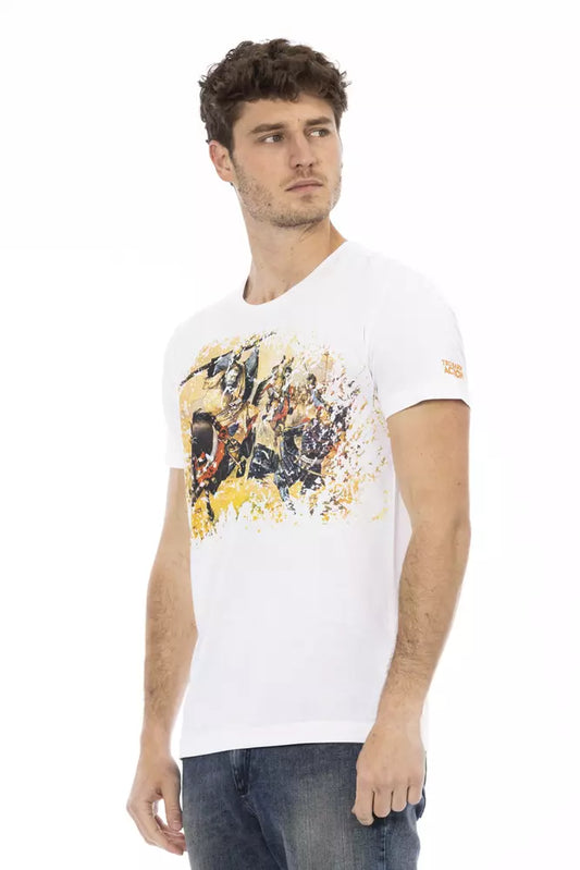 Trussardi Action White Cotton Men TShirt