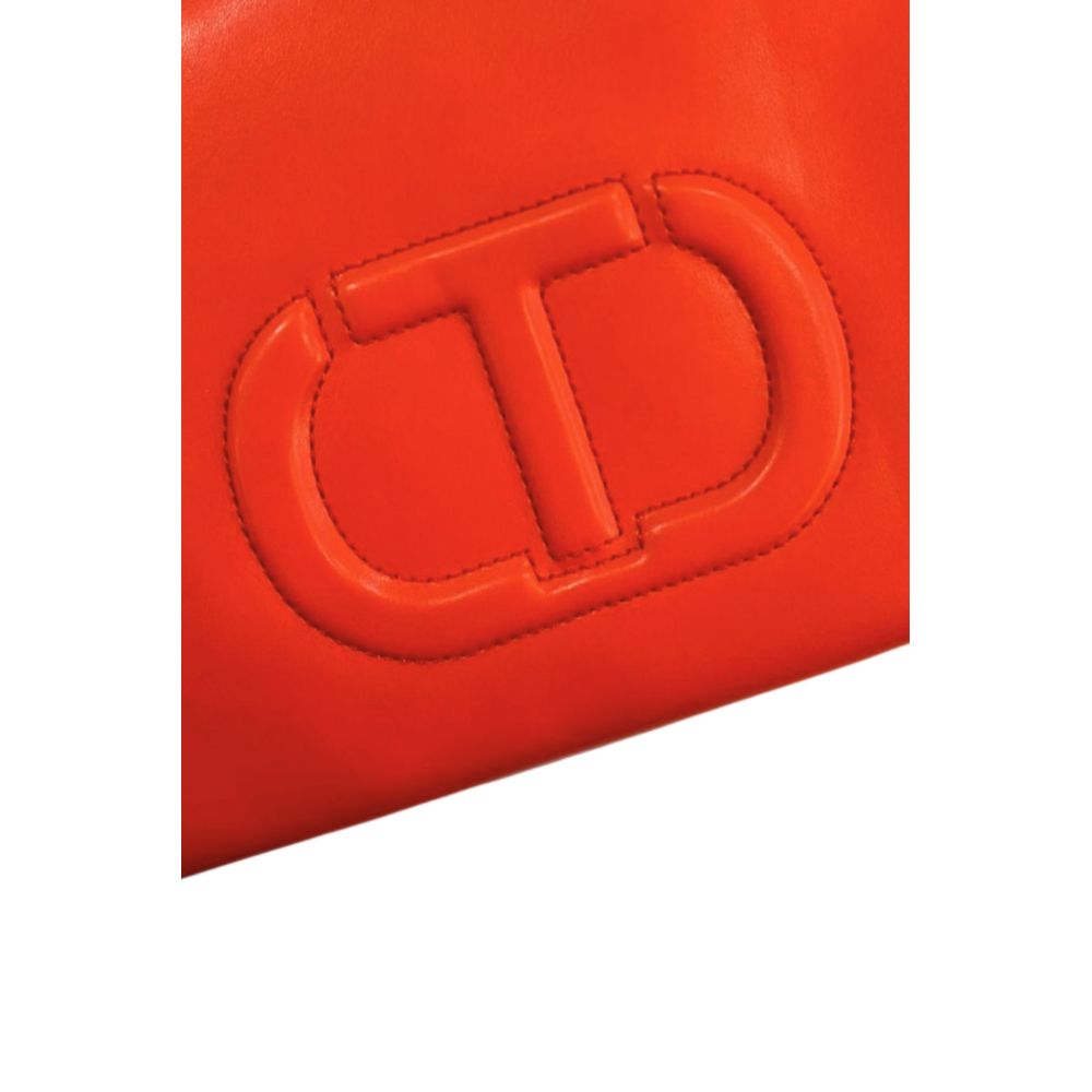 Twinset Orange Faux Leather Women Handbag