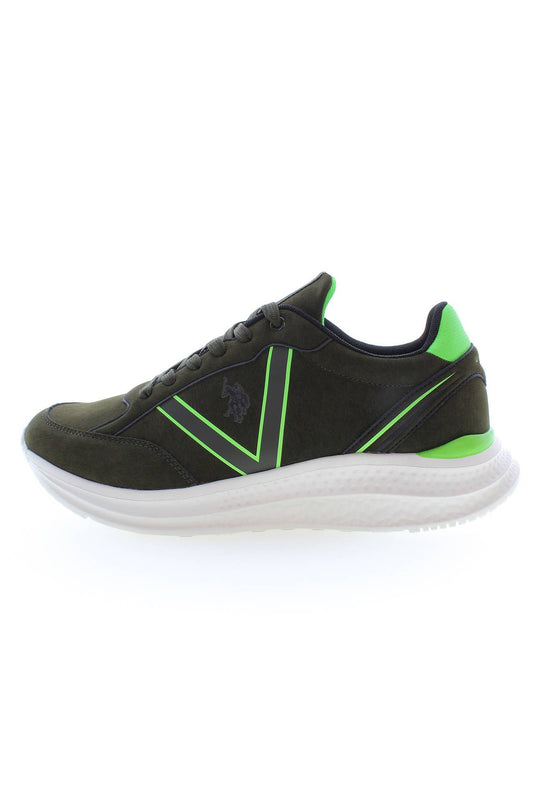 U.S. POLO ASSN. Green Polyester Men Sneaker