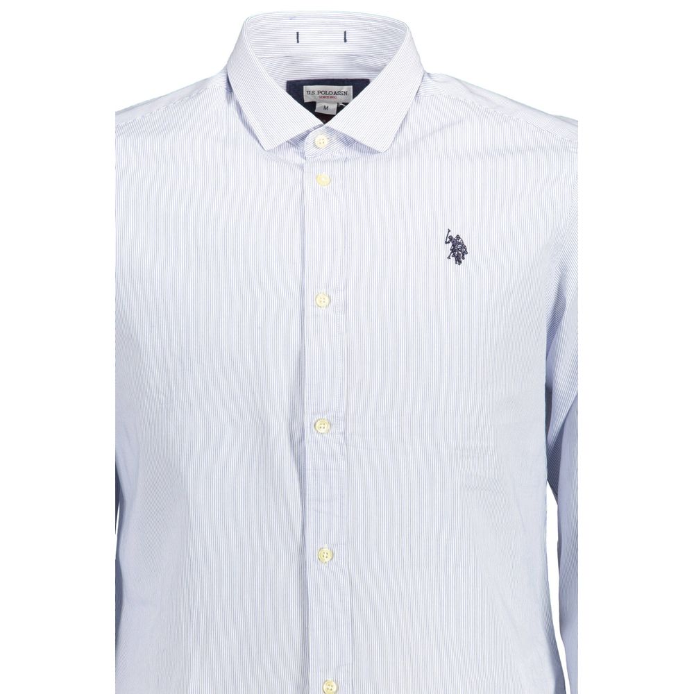 U.S. POLO ASSN. Light Blue Cotton Men Shirt