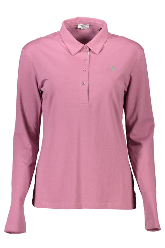 U.S. POLO ASSN. Pink Cotton Women Polo Shirt