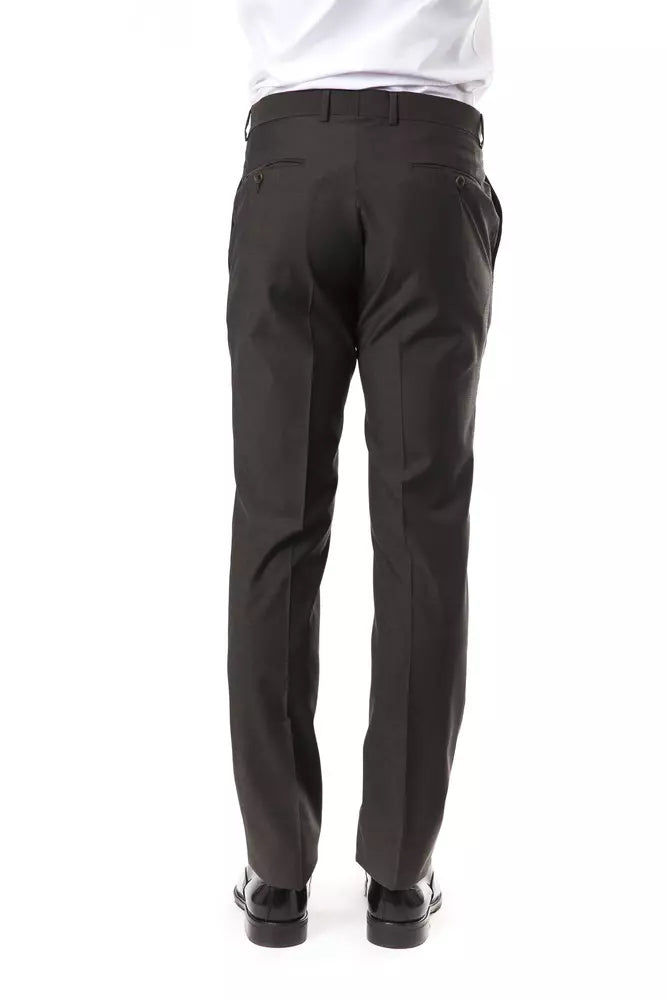 Uominitaliani Gray Wool Men Pants