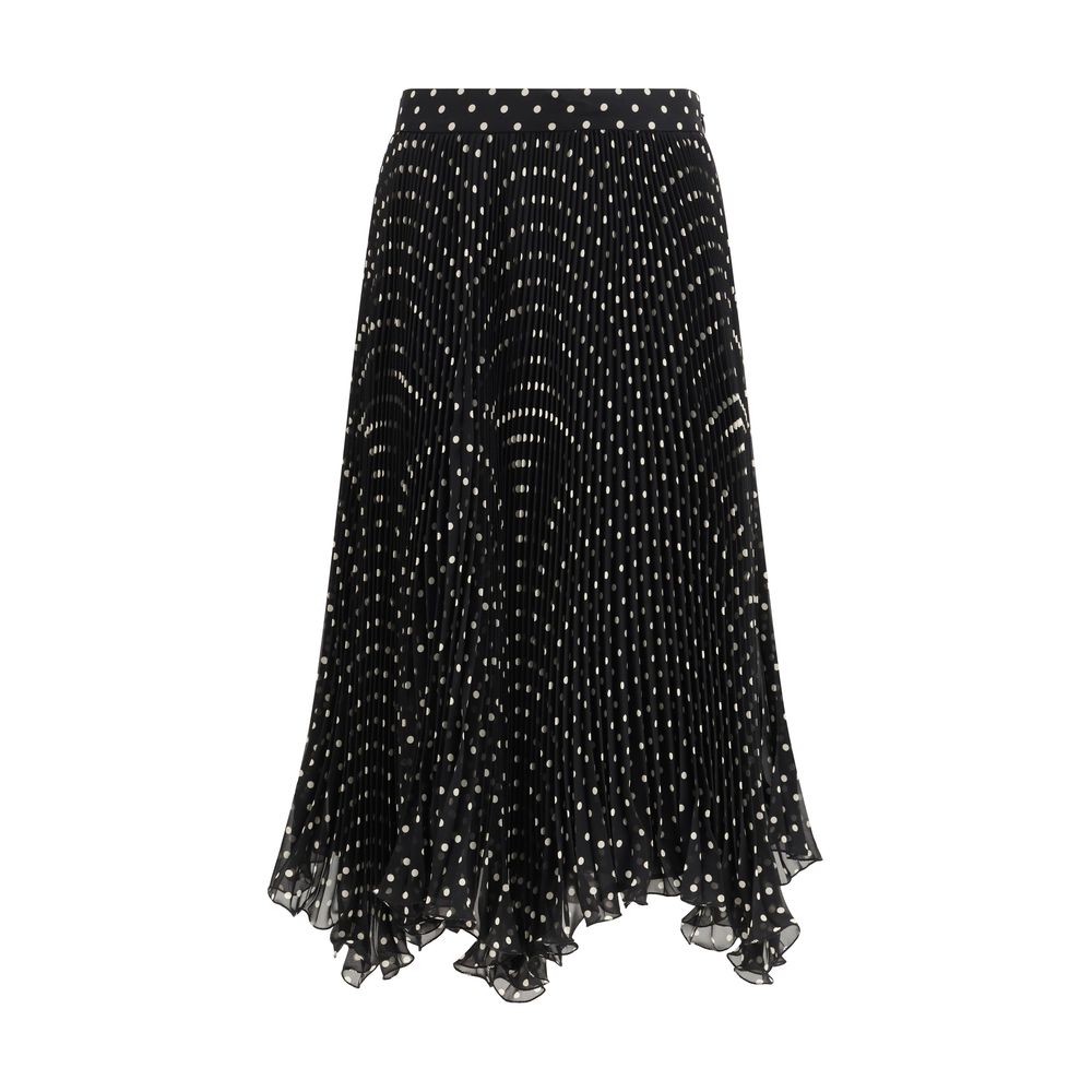 Valentino Black Viscose Midi Skirt