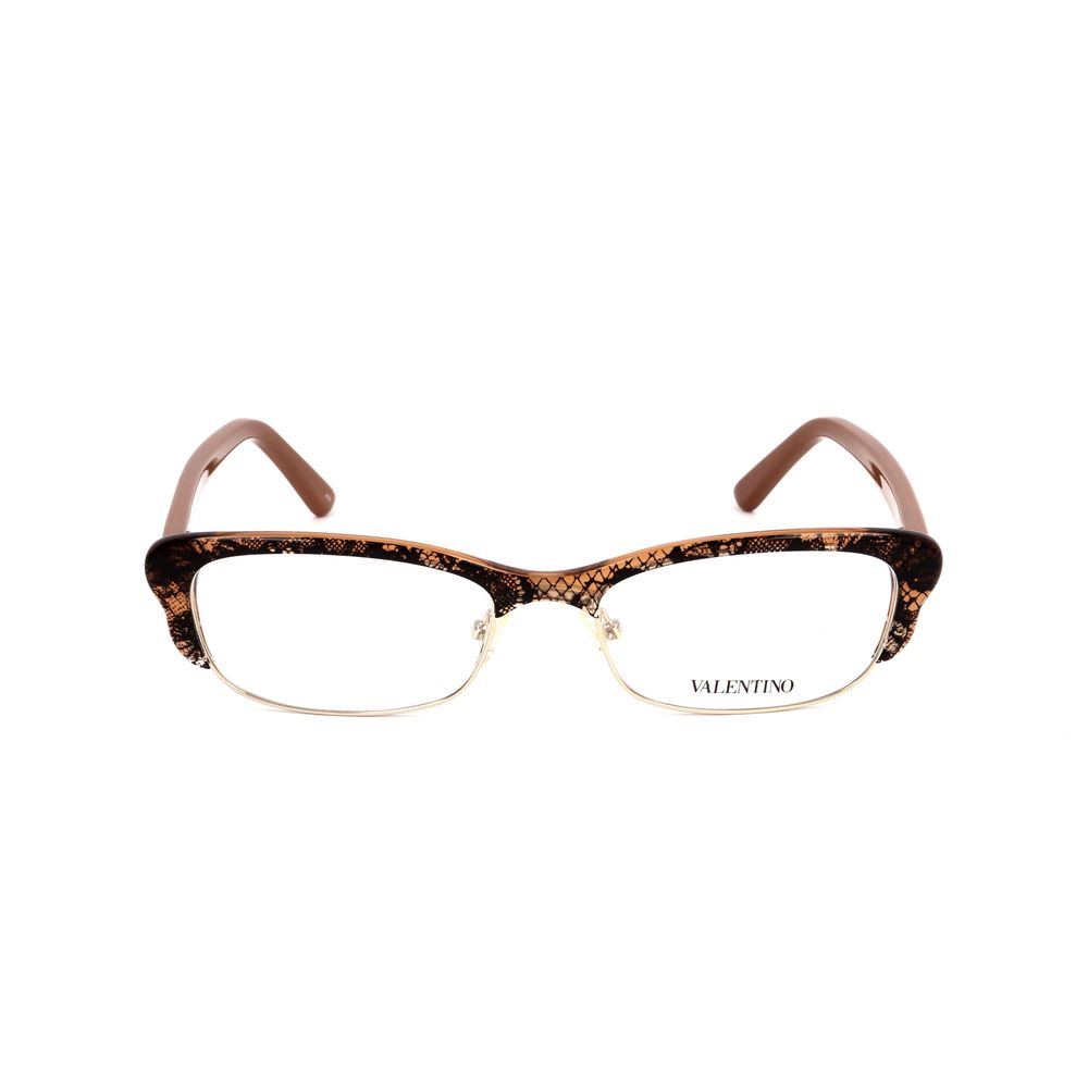 Valentino Brown Metal Glasses Frames