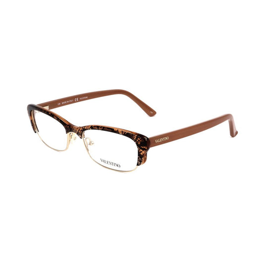 Valentino Brown Metal Glasses Frames