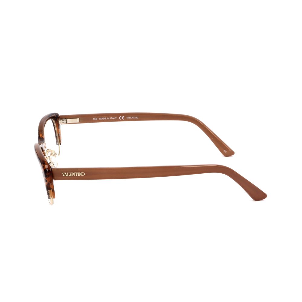 Valentino Brown Metal Glasses Frames