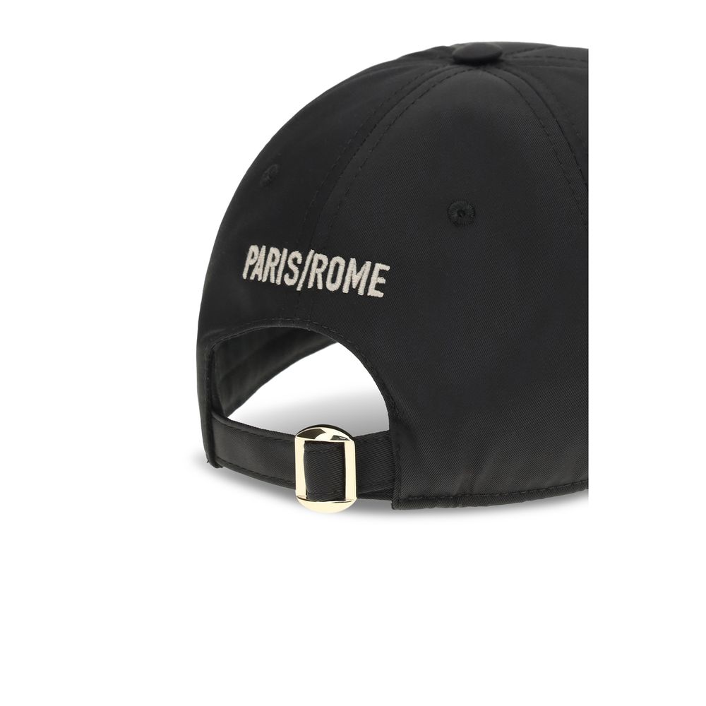 Valentino Garavani Black Cotton Cap Baseball Hat