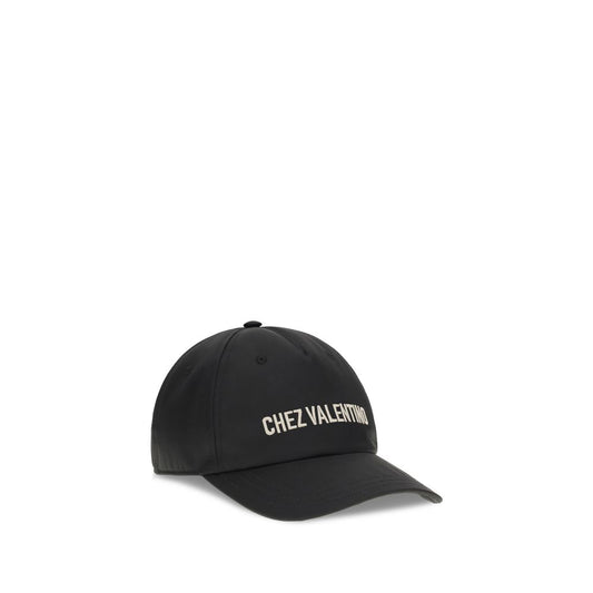 Valentino Garavani Black Cotton Cap Baseball Hat
