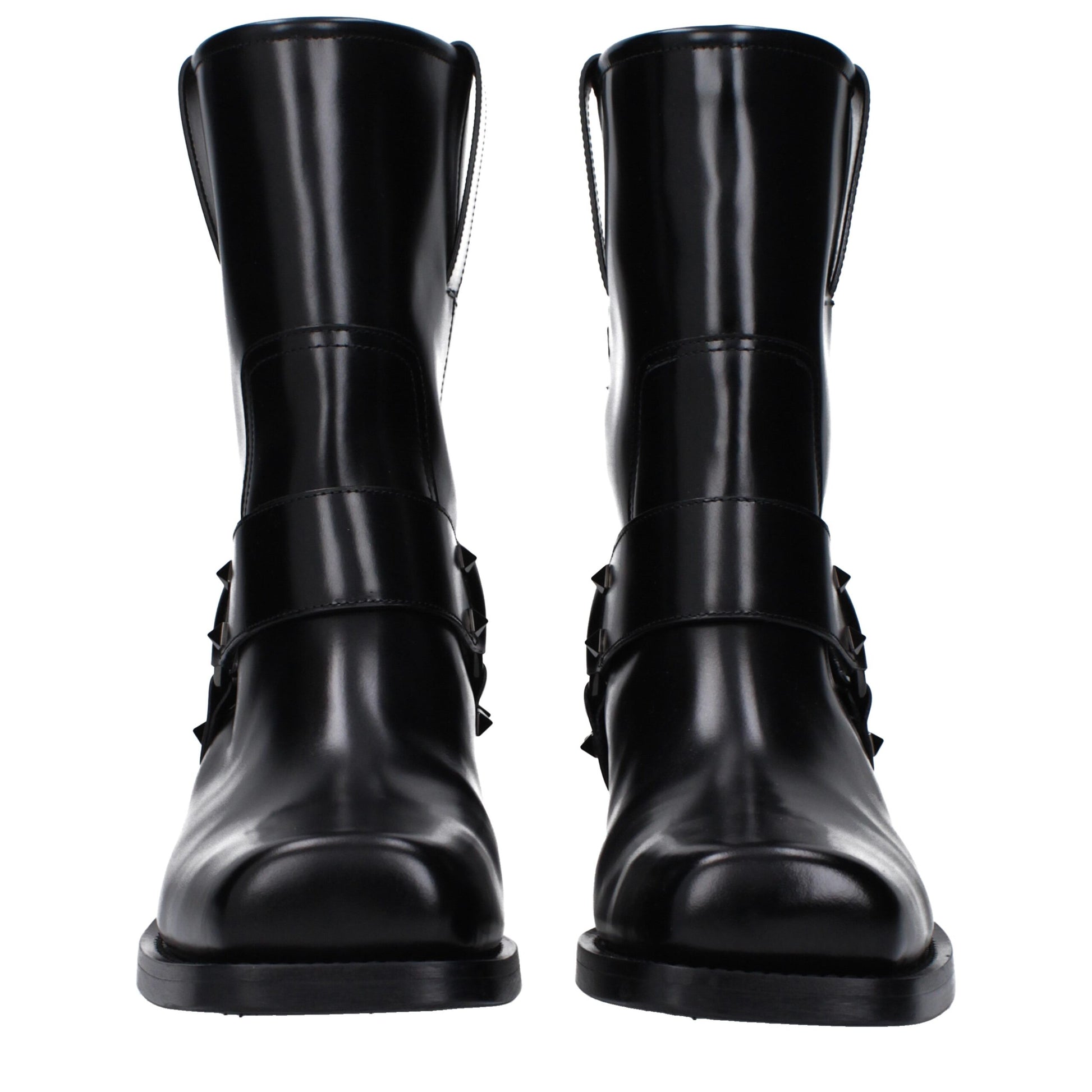 Valentino Garavani Black Leather Ankle