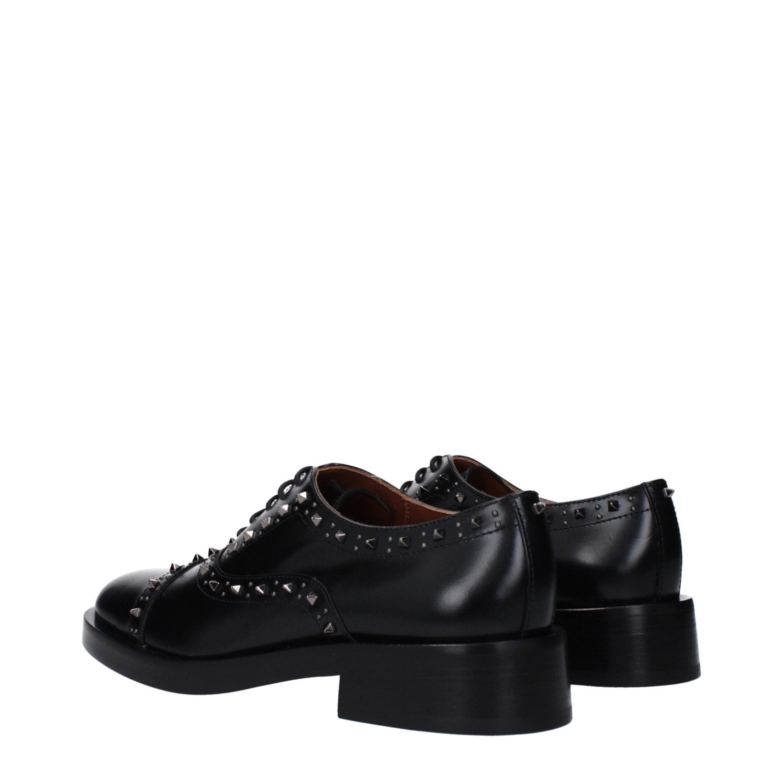 Valentino Garavani Black Leather Oxfords And Derby