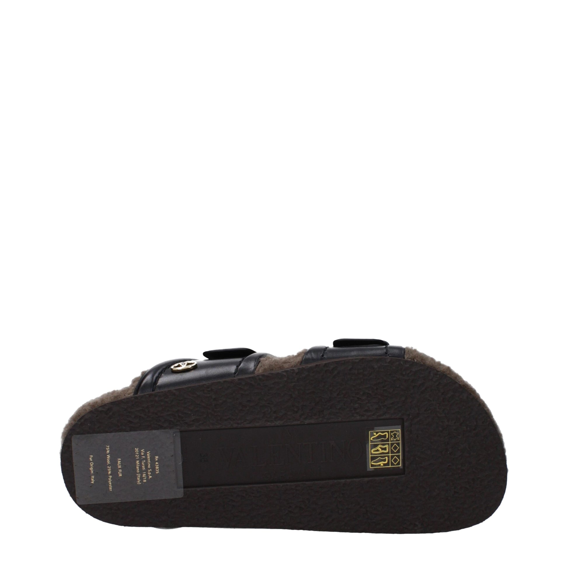 Valentino Garavani Black Leather Slipper