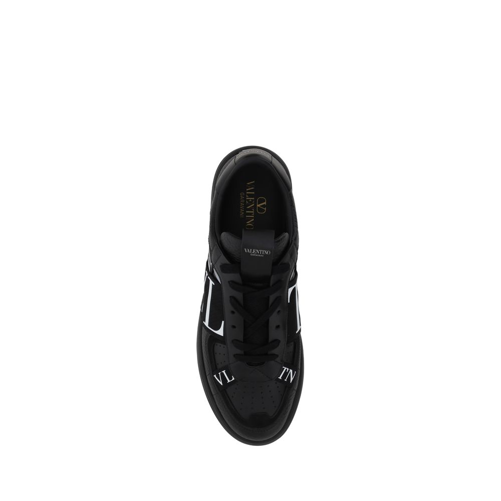 Valentino Garavani Black Leather VL7N Sneakers
