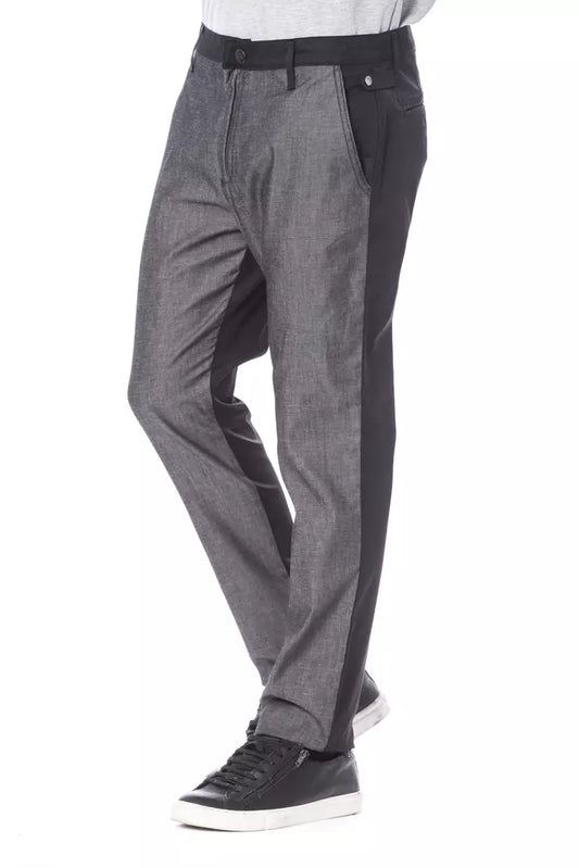 Verri Black Cotton Men Pant